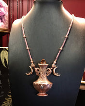 Load image into Gallery viewer, Citrine and Purple Jadeite Potion bottle Relic beaded necklace
