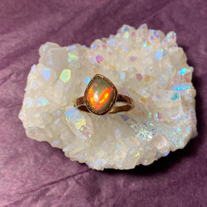Opal and Copper Ring