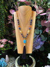 Load image into Gallery viewer, Lapis Lazuli Egyptian themed Mala