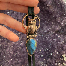 Load image into Gallery viewer, Horned Owl Totem with Labradorite