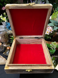 Pentacle Carved wood box - Large