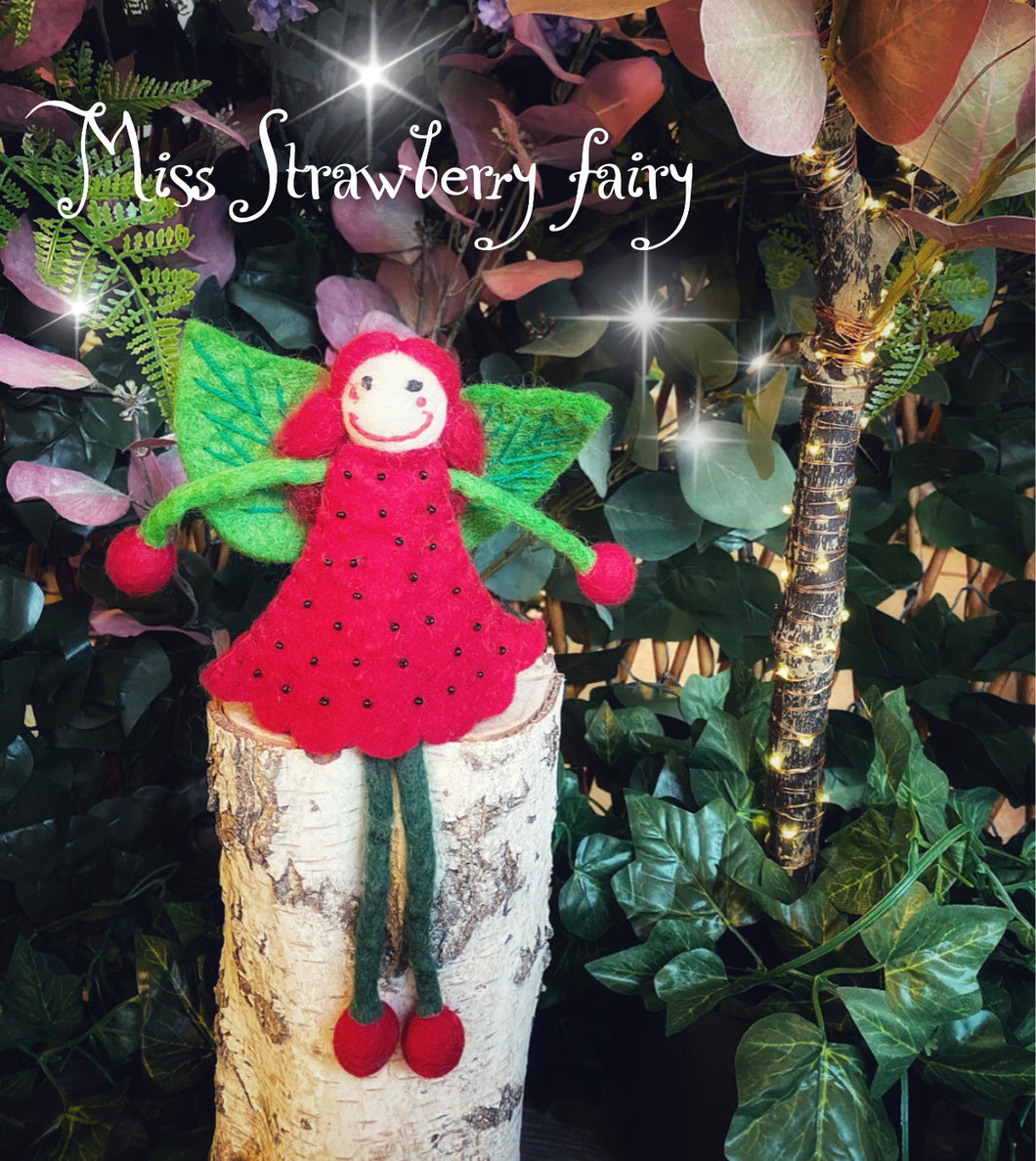 Miss Strawberry - Felt Fairy