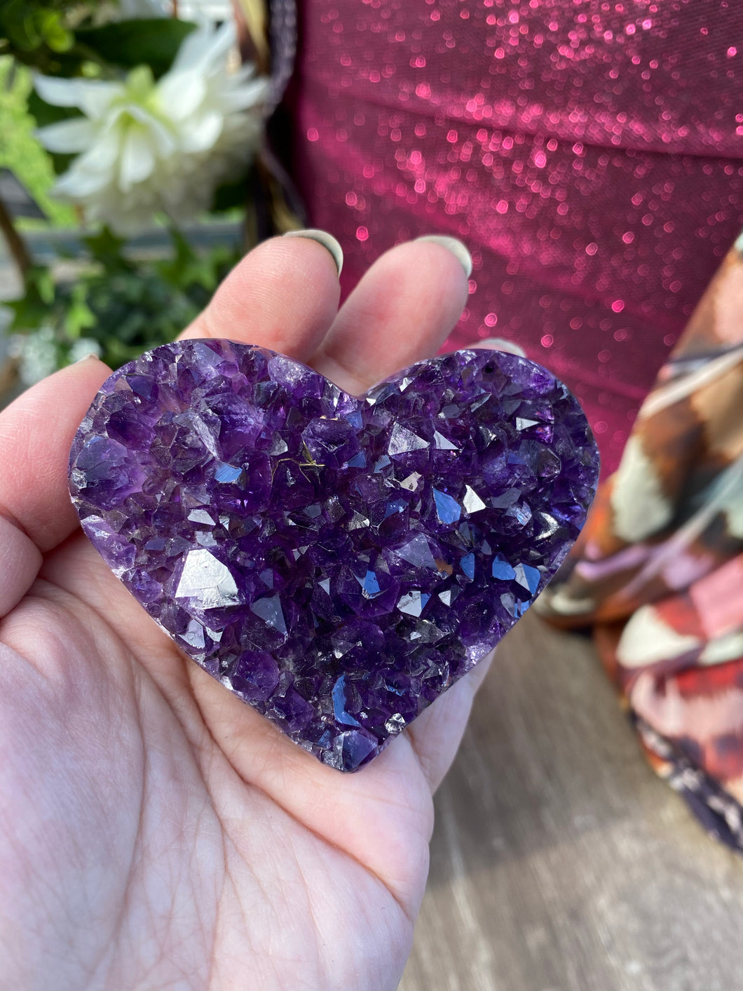Amethyst Crystal heart