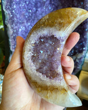 Load image into Gallery viewer, Carved Amethyst crescent moon
