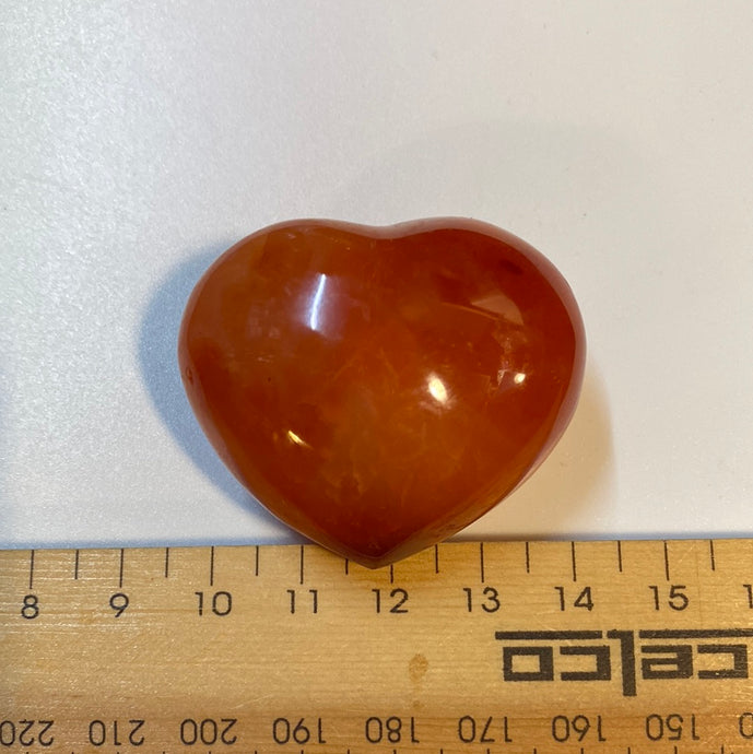 Carnelian Puffy Heart