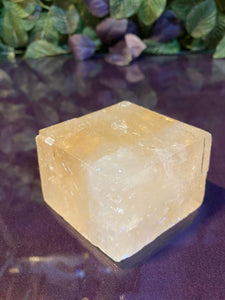 Golden Calcite Rhombohedron