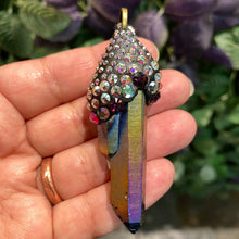 Load image into Gallery viewer, Rainbow Aura Swarovski pendant