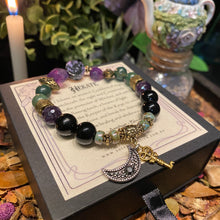 Load image into Gallery viewer, Goddess Hekate crystal bead bracelet