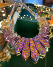 Load image into Gallery viewer, Rainbow Aura, Amethyst and Citrine necklace