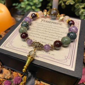 Goddess Persephone crystal bead bracelet