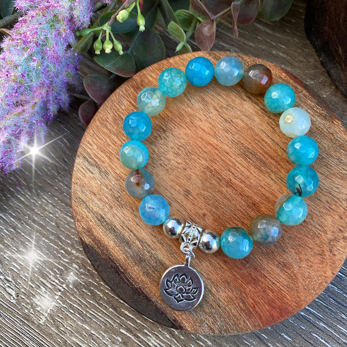 Crackled Agate crystal bracelet