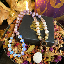 Load image into Gallery viewer, Druzy Aura Quartz beaded necklace