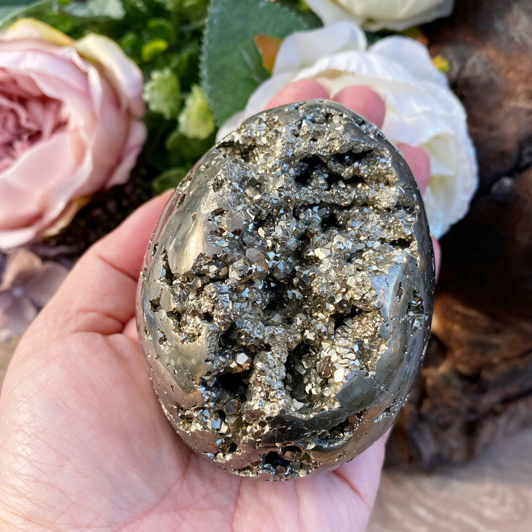 Pyrite crystal egg
