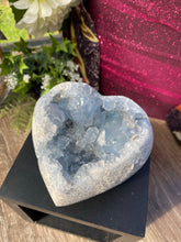 Load image into Gallery viewer, Celestite carved crystal heart