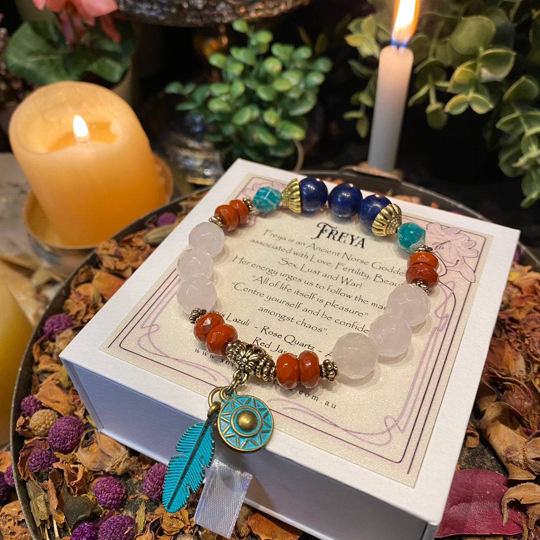 Goddess Freya crystal bracelet