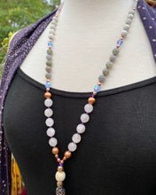 Load image into Gallery viewer, Crystal bead Mala Prayer bead necklace