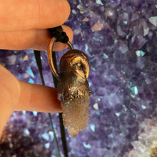 Load image into Gallery viewer, Small Barn Owl Totem with Spirit Quartz necklace