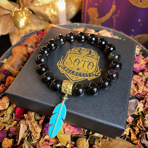 Rainbow Obsidian crystal bracelet