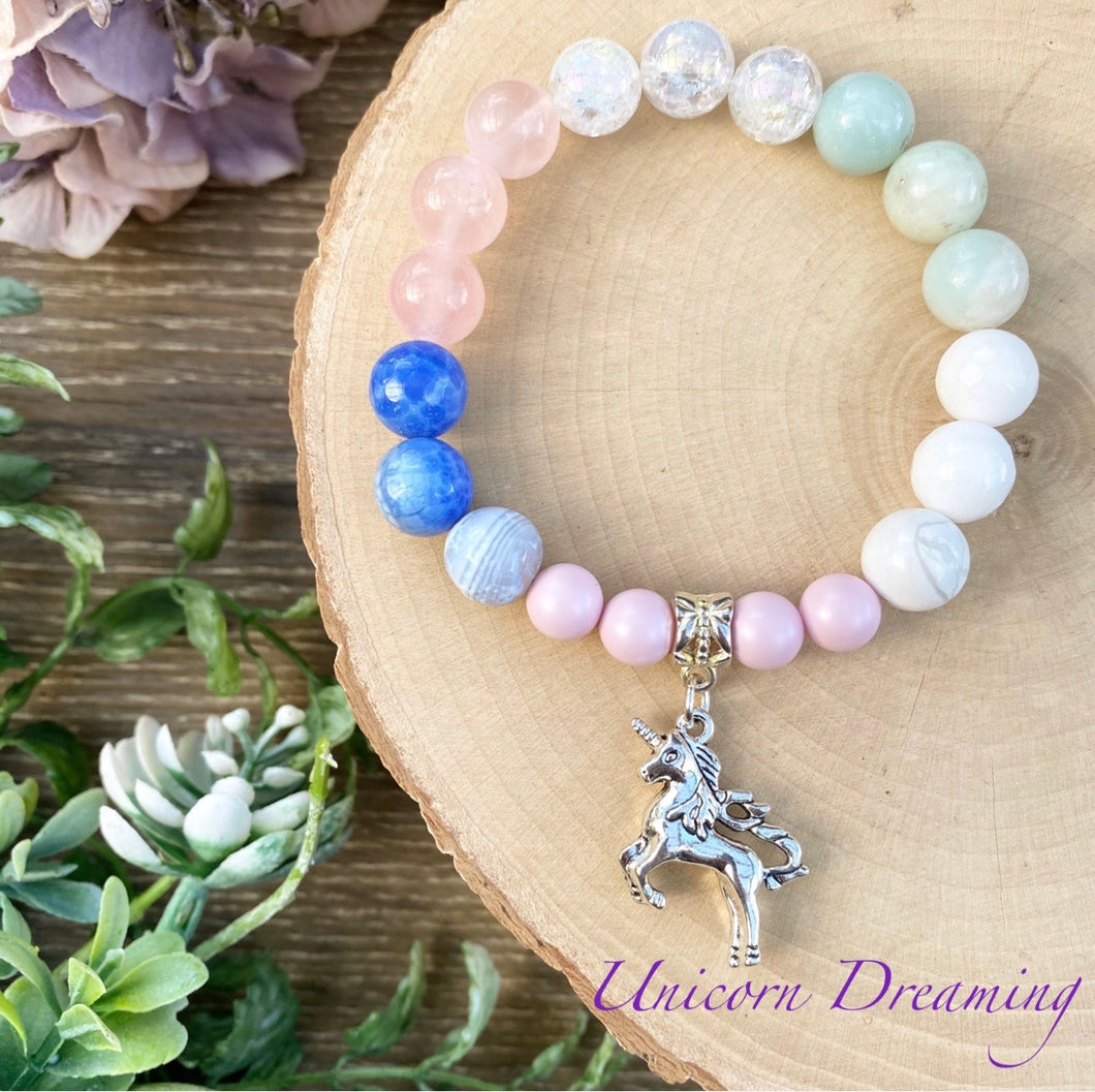 Unicorn Dreaming- crystal bead bracelet