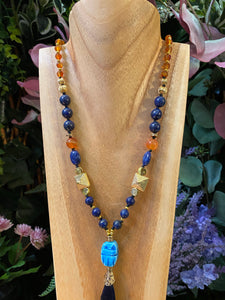 Lapis Lazuli Egyptian themed Mala