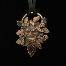Load image into Gallery viewer, Greenman Totem with Epidote and Garnet Relic Necklace