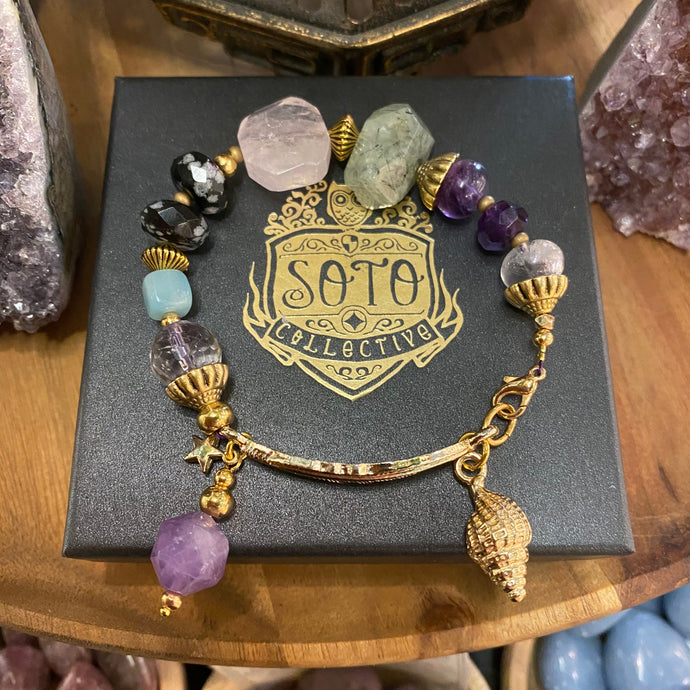 Celestial crystal multi-stone bracelet