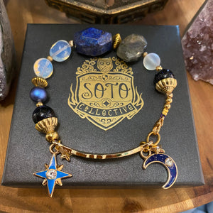 Celestial Moon multi stone bracelet