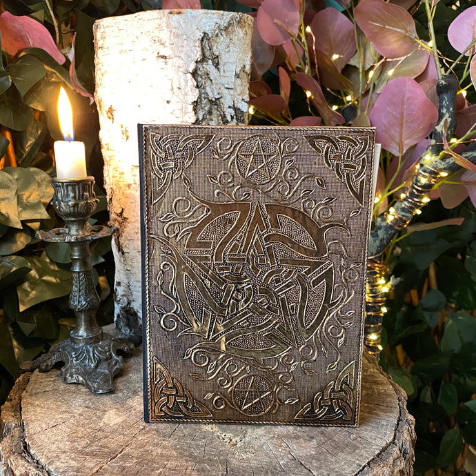 Brass Embossed Pentacle Journal