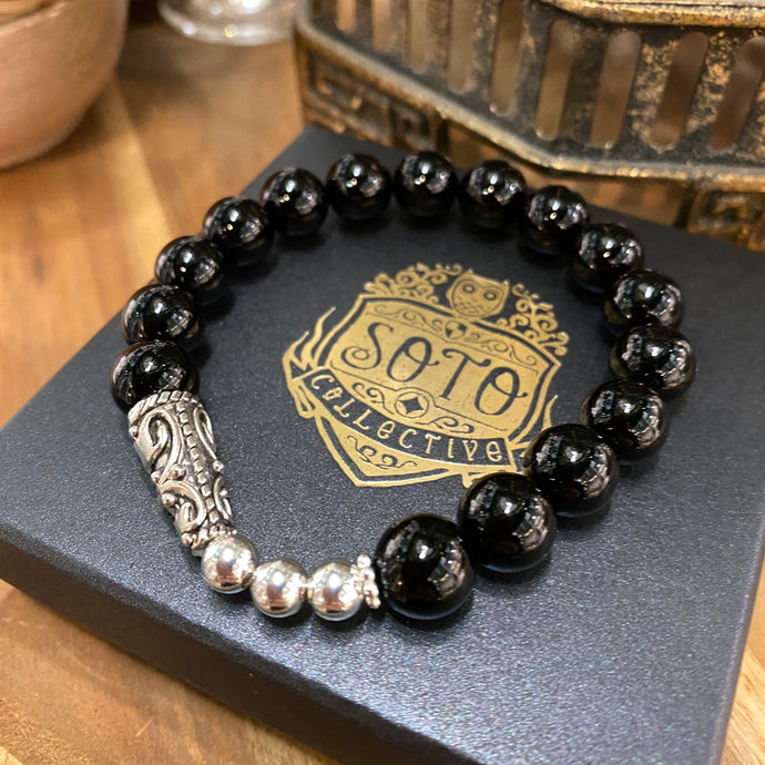Black Obsidian crystal bracelet