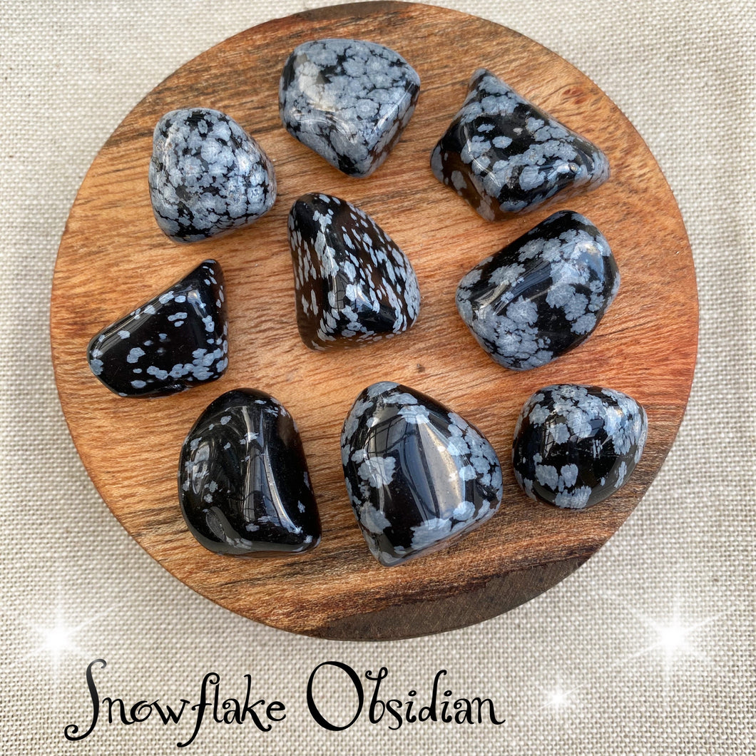 Snowflake Obsidian tumbled stone