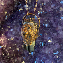 Load image into Gallery viewer, Crowned Lion Totem Smoky Quartz crystal pendant