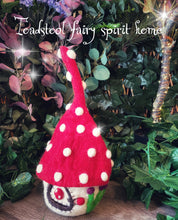 Load image into Gallery viewer, Toadstool Fairy Spirit - felt house