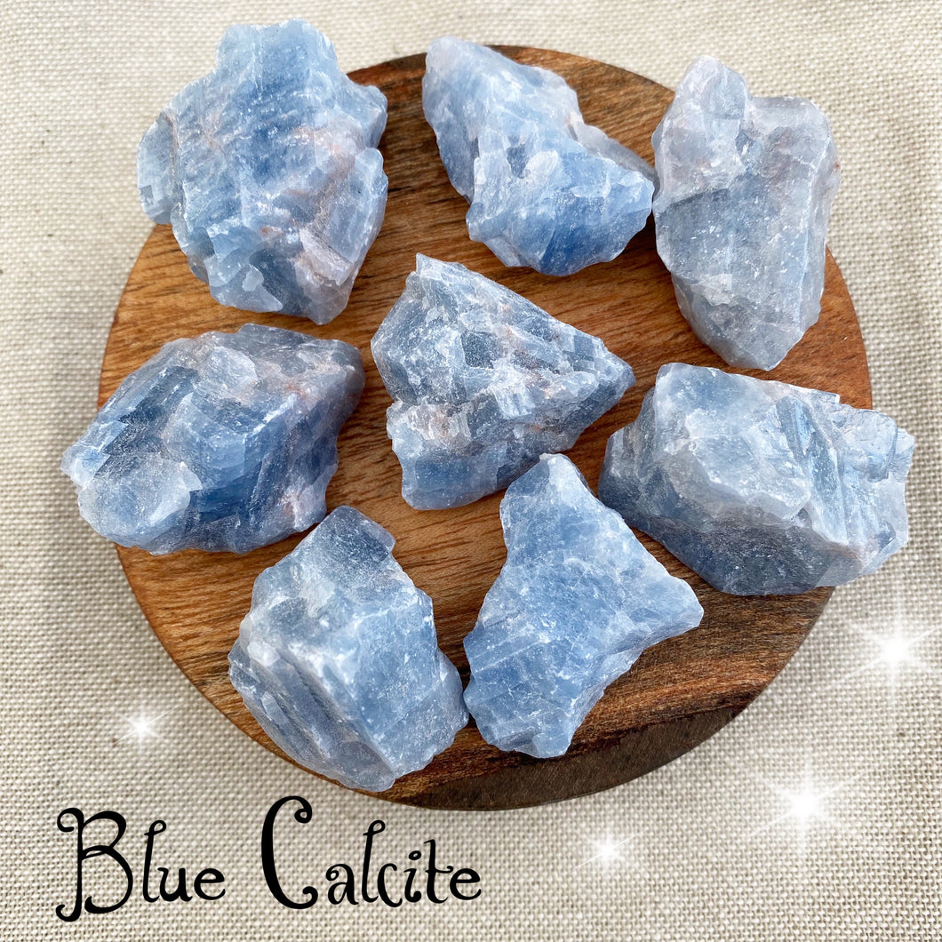 Blue calcite - raw crystal
