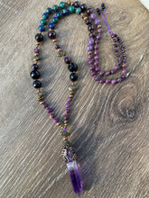 Load image into Gallery viewer, Amethyst point Mala necklace