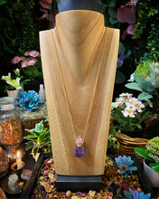 Load image into Gallery viewer, Amethyst oil bottle necklace
