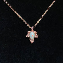 Load image into Gallery viewer, White Opal Leaf Relic Pendant  Necklace