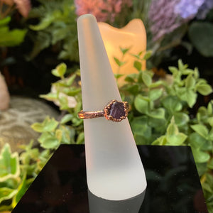 Ruby Corundum and Copper Ring