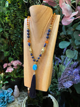 Load image into Gallery viewer, Lapis Lazuli Egyptian themed Mala