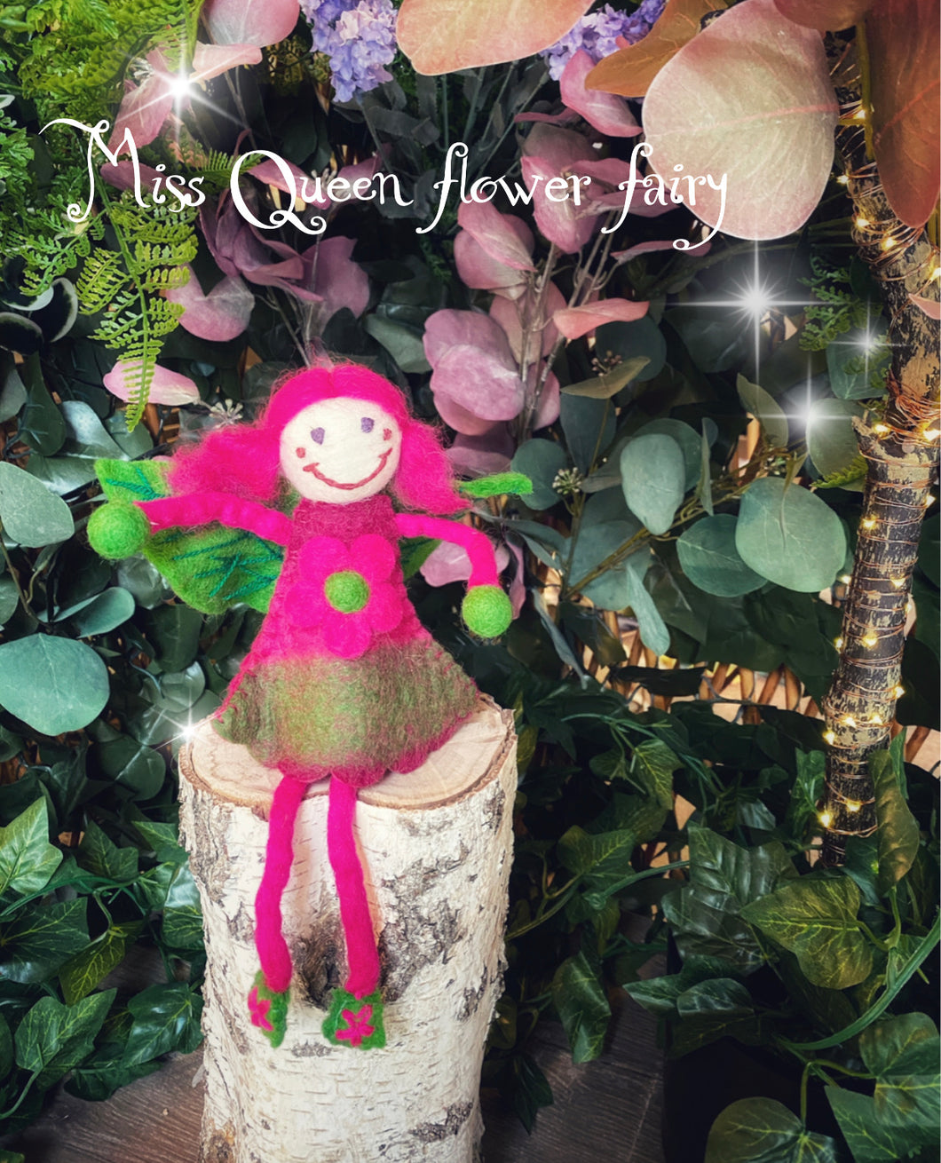 Miss Queen Flower - Felt fairy