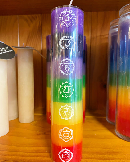 Chakra pillar candle