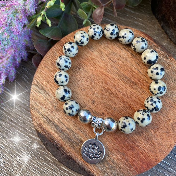 Dalmatian Jasper crystal bracelet