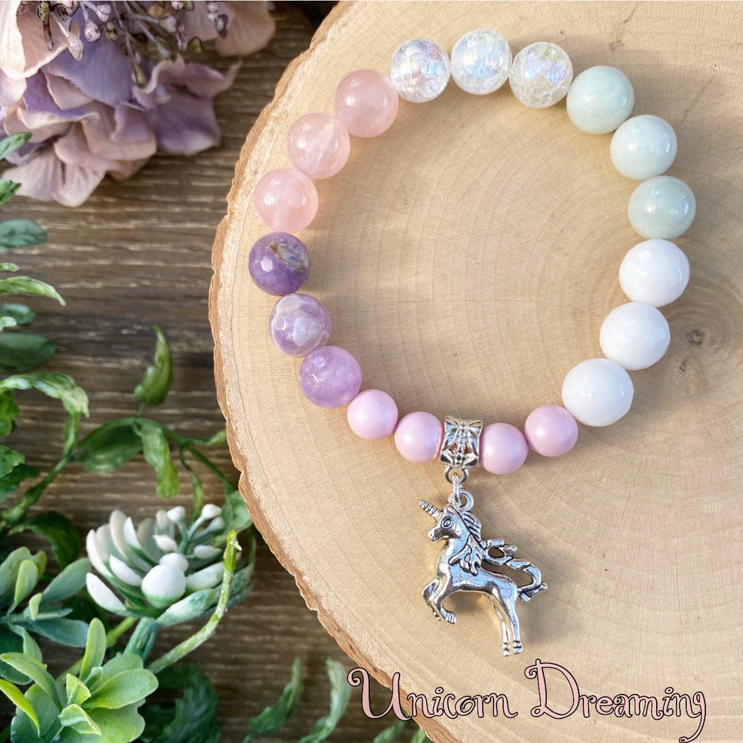 Unicorn Dreaming - Crystal bead bracelet