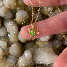 Load image into Gallery viewer, Opal Leaf Relic Pendant  Necklace