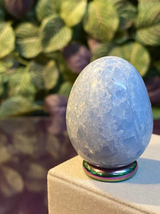 Blue Calcite Egg polished form