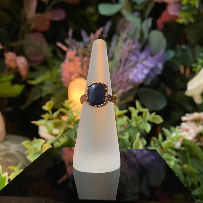 Blue Tiger eye Relic Ring