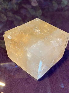 Golden Calcite Rhombohedron