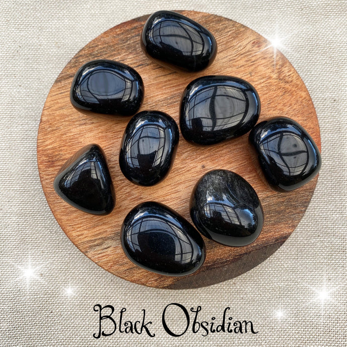 Black Obsidian tumbled stone