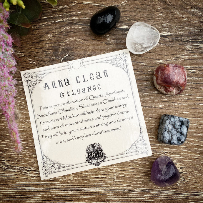 Aura clear and cleanse - crystal healing pack