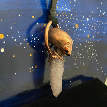 Load image into Gallery viewer, Meditating Pleiadian on Spirit Quartz Relic Necklace