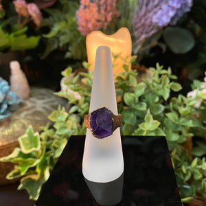 Amethyst Crystal Relic Ring